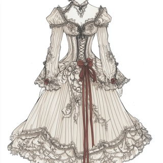 Brickrayism style, Midjourney V6.1: haute-couture fashion outfit
