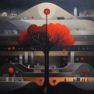 Pixelplane Chromatics style, Midjourney V6.1: traditional folk art