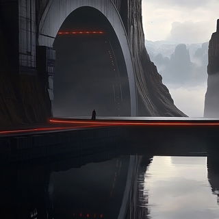 Pixelplane Chromatics style, Midjourney V6.1: cinematic shot from sci-fi movie