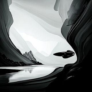 Pointillaria style, Midjourney V6.1: cinematic shot from sci-fi movie