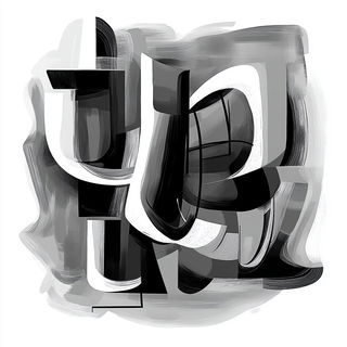 Pointillaria style, Midjourney V6.1: typographic composition with large letters