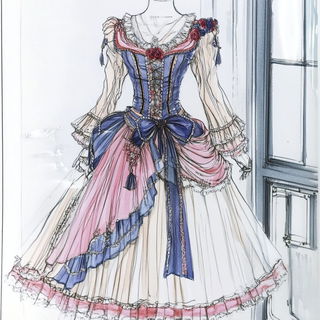 Portalcairn style, Midjourney V6.1: haute-couture fashion outfit
