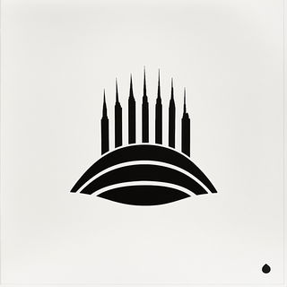 Florafauna style, Midjourney V6.1: bold minimalist logo design for Istanbul city municipal services