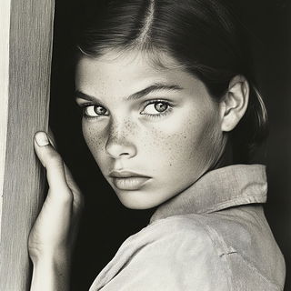 Florafauna style, Midjourney V6.1: photographic portrait of female protagonist