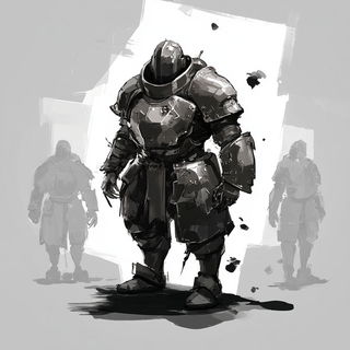 Redcut Expedition style, Midjourney V6.1: concept art character design of retropunk steam knight