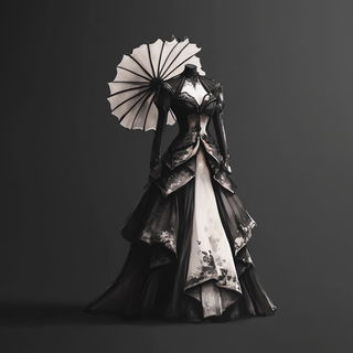 Redcut Expedition style, Midjourney V6.1: haute-couture fashion outfit
