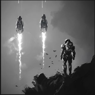 Redcut Expedition style, Midjourney V6.1: cinematic shot from sci-fi movie