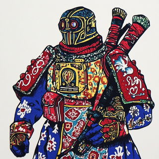 Ruinfiber style, Midjourney V6.1: concept art character design of retropunk steam knight