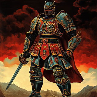 Siltgeometry style, Midjourney V6.1: concept art character design of retropunk steam knight