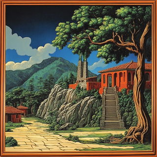Siltgeometry style, Midjourney V6.1: classical 18th-century oil painting