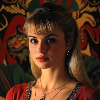 Siltgeometry style, Midjourney V6.1: photographic portrait of female protagonist