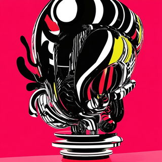 Rotoshade style, Midjourney V6.1: abstract 3D render