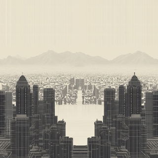 Raku Bloomfront style, Midjourney V6.1: megacity with futuristic bioarchitecture