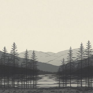 Raku Bloomfront style, Midjourney V6.1: realistic landscape photograph of quiet dawn