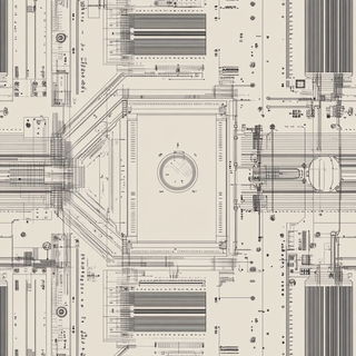 Raku Bloomfront style, Midjourney V6.1: technical infrastructure blueprint schematics