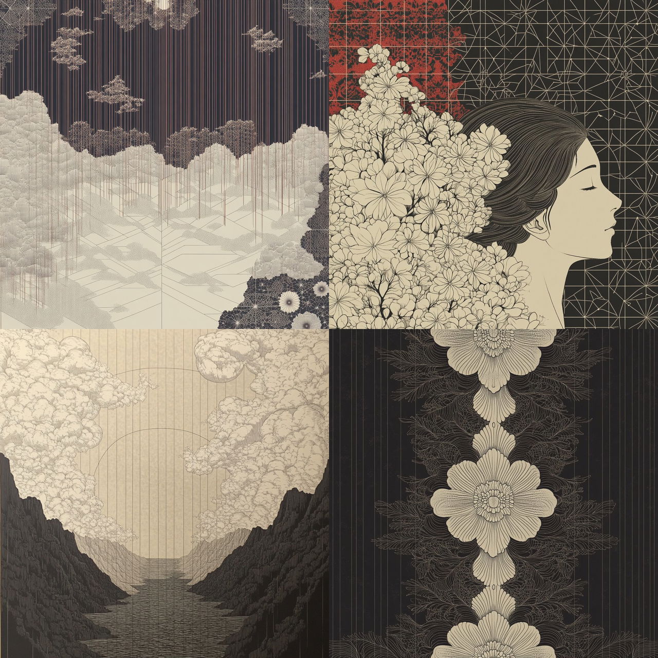 Raku Bloomfront style, Midjourney V6.1, render 1 of 4