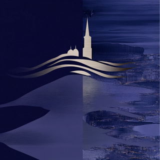 Neon Guttercut style, Midjourney V6.1: bold minimalist logo design for Istanbul city municipal services