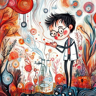 Teal Threshold style, Midjourney V6.1: editorial illustration for popular scientific magazine cover