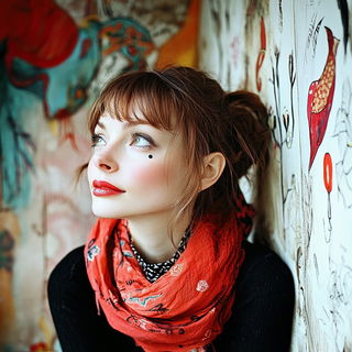 Teal Threshold style, Midjourney V6.1: photographic portrait of female protagonist