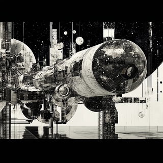 Salmoncel Mechscapes style, Midjourney V6.1: cinematic shot from sci-fi movie