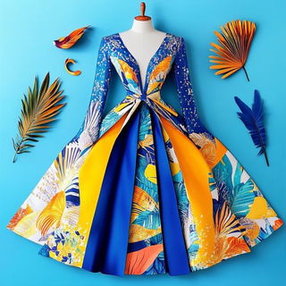 Cliff Reliquary style, Midjourney V6.1: haute-couture fashion outfit