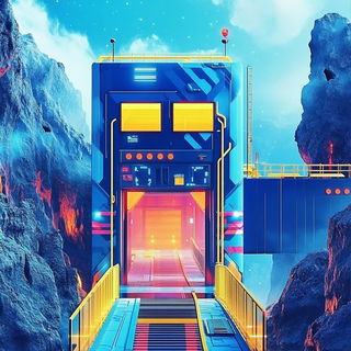 Cliff Reliquary style, Midjourney V6.1: cinematic shot from sci-fi movie