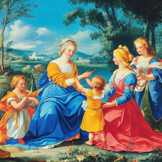 Cliff Reliquary style, Midjourney V6.1: classical 18th-century oil painting