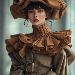 Forgevoid style, Midjourney V6.1: haute-couture fashion outfit