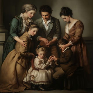 Forgevoid style, Midjourney V6.1: classical 18th-century oil painting