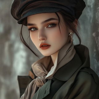Forgevoid style, Midjourney V6.1: photographic portrait of female protagonist