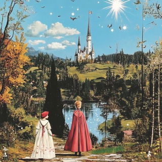 Isobar Stair Atlas style, Midjourney V6.1: retro fairy-tale illustration