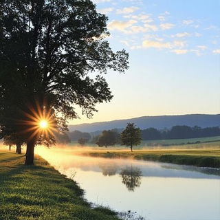 Isobar Stair Atlas style, Midjourney V6.1: realistic landscape photograph of quiet dawn