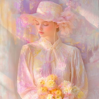 Backwash Verdure style, Midjourney V6.1: haute-couture fashion outfit