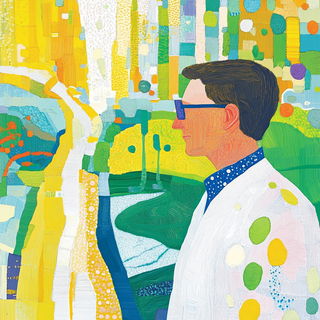 Castilian Sacralpunk style, Midjourney V6.1: editorial illustration for popular scientific magazine cover