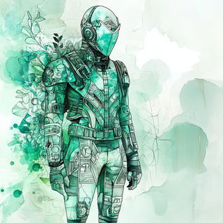 Sylvaballet style, Midjourney V6.1: concept art character design of retropunk steam knight