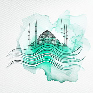 Sylvaballet style, Midjourney V6.1: bold minimalist logo design for Istanbul city municipal services