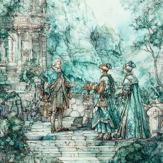 Sylvaballet style, Midjourney V6.1: classical 18th-century oil painting