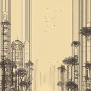 Cinemetallurgy style, Midjourney V6.1: megacity with futuristic bioarchitecture