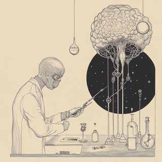 Cinemetallurgy style, Midjourney V6.1: editorial illustration for popular scientific magazine cover