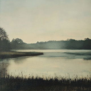 Railtheatre style, Midjourney V6.1: realistic landscape photograph of quiet dawn