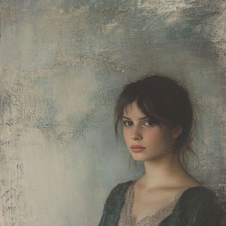 Railtheatre style, Midjourney V6.1: photographic portrait of female protagonist