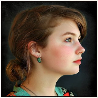 Voidneedle style, Midjourney V6.1: photographic portrait of female protagonist