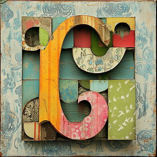 Voidneedle style, Midjourney V6.1: typographic composition with large letters