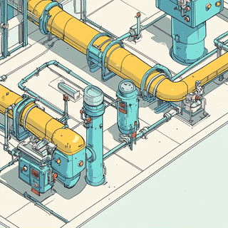 Papyrasaura style, Midjourney V6.1: technical infrastructure blueprint schematics