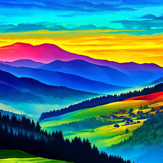 Colonnade Midway style, Midjourney V6.1: realistic landscape photograph of quiet dawn