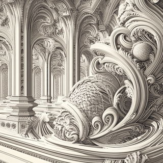 Jungle Chromarabesque style, Midjourney V6.1: abstract 3D render