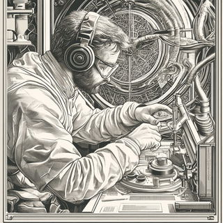 Jungle Chromarabesque style, Midjourney V6.1: editorial illustration for popular scientific magazine cover