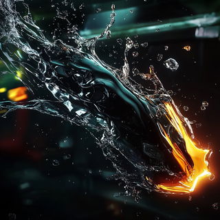Chromaglass style, Midjourney V6.1: abstract 3D render