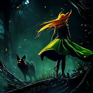 Chromaglass style, Midjourney V6.1: retro fairy-tale illustration