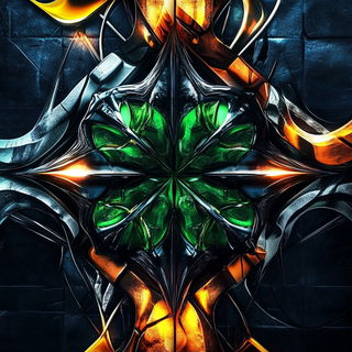 Chromaglass style, Midjourney V6.1: creative pattern composition